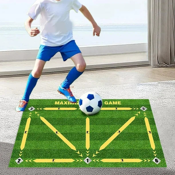 Football Training Mat Soccer Training Equipment Non Slip Foldable Kids Adults Dribble Mat Training Indoor Ourdoor Equipment